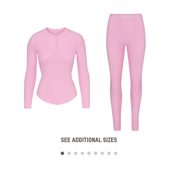 SKIMS Other - Skims bubblegum logo pj set